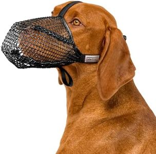 Dog Muzzle, Soft Mesh Muzzle with Full Padding for Large Dogs, Medium and Small Dogs, Humane Muzzle Allows Breathing, Panting and Drinking, Protects from Biting, Scavenging, Wound Licking (L)