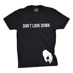 Mens Don't Look Down T Shirt Funny Circle Game Novelty Tee Mens Funny T Shirts Funny Sarcastic T Shirt Novelty Tees for Men Black XL