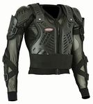 MCW Gear Scorpion Black Body Armour MX Motocross Motorcycle Mountain Cycling Skating Snowboarding spine Protector Guard Bionic Jacket (UK, Alpha, S, Regular, Regular, Black)