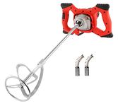 VOTOER 2100W Electric Handheld Paint Cement Mortar Concrete Mixer Drilling Rig Mortar Grout Cement Mixer Stirring Tool w/Rod, 6-Speed Adjustment