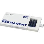 Montblanc Ink Cartridges Permanent Blue 107758 – Refill Ink in Blue for Fountain Pens – Document-Proof – 8 Cartridges