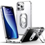 Shields Up for iPhone 13 Pro Max Case with Stand, Phone Case Clear with Double Ring Holder [Adjustable & Foldable] Shockproof Protective Cover for iPhone 13 Pro Max 6.7 inch - Clear