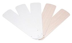 Westinghouse 7741100 42-Inch White/Bleached Oak Replacement Fan Blades, Five-Pack