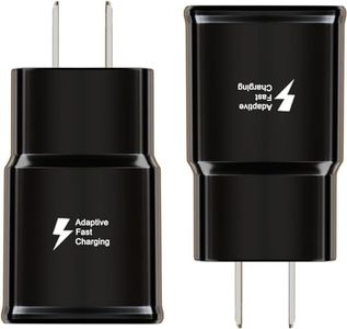 Samsung Adaptive Fast Charging USB Wall Charger Adapter for Samsung Galaxy s24 s23 s22 S21S10 S6 S7 S8 S9 / Edge/Plus/Active, Note 5 8, 9, Note 10, LG Quick Charge, Android Phone Travel Plug -2 Pack