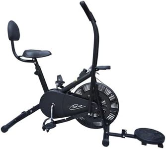 FIRST CHOICE FC-110 BST Air Bike Exercise Cycle with Moving or Stationary Handle | with Back Support Seat & Twister | Adjustable Resistance | Fitness Cycle for Home Gym | Weight Capacity 110KG
