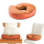 The White Willow Donut Orthopedic Medical Grade Foam Chair & Car Seat Cushion for Lower Back Pain, Sciatica, Tailbone & Hip Pain Relief- Above 50Kg Body Weight, Tan (17" L x 14" W x 2.5" H)