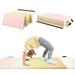 PhysKcal 5-Panel Folding Gymnastics Tumbling Mat with Carrying Handles, Thick Exercise Mat, Foldable Tumbling Mat for Kids, Padding for MMA, Gymnastics, Activity Play