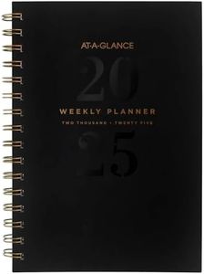 AT-A-GLANCE 2025 Planner, Weekly & Monthly, 5-1/2" x 8-1/2", Small, Signature Lite, Black (YP200L0525)