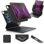 ESR iPad Pro 12.9 Case with Keyboard, Easy-Set Magnetic Stand, Portrait/Raised Modes for iPad iPad Pro 12.9 (2022/2021/2020/2018), Removable Protective Case, Rebound 360 Series, Black