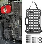 Molle Panel with Carry Handle Molle Seat Back Organizer Gun Holder for Vehicles Tactical Truck Mount Panels Tool Storage Rack for Shovel, Axe, Hammer, Hose
