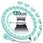 JLoibao Weighted Hula Circle Hoop for Adults weight loss, Infinity Fitness Hoop Plus Size 66-120cm, 24 Detachable Links, Exercise Hoop Suitable for Women and Beginners