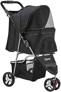 i.Pet Pet Stroller Pram Dog Cat Carrier Travel Pushchair Foldable 3 Wheels Large