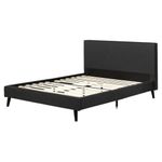 South Shore Sazena Upholstered Complete Bed-Queen-Charcoal Gray