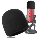 YOUSHARES Blue Yeti Pop Filter Microphone Cover Windscreen Perferct Mic Cover Foam Shield for Blue Yeti Microphone, Yeti Pro, MXL, Audio Technica