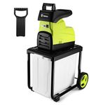 Garden Shredder Electric: DEKOPRO 2800W with 60L Box and Overload Protection, 54RPM Garden Chipper for 45mm Branches, Tree Shredder, Mulcher & Branch Shredder with Safety Switch
