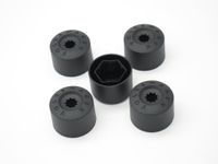 VW Black Lug Caps - Set of 5