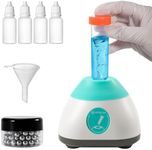 AyinLab Vortex Stirrer, Lab Vortex Mixer with Touch Function, Nail Polish Shaker, Paint Shaker, Auto Stirrer for Lab Mixing, Hobby Paint Mixing, Home Brewing with 4 Bottles, 1 Funnel, 120 Stir Balls