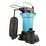 Little Giant 5.5-ASPA 115-Volt, 2100 GPH 1/4 HP Automatic Aluminum Sump Pump with snap-Action Float Switch and 10-Ft. Cord, Black, 505702