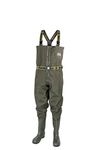 Snowbee Men Granite Pvc Chest With Cleated Sole Wader - Olive Green, Size 13