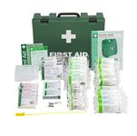 Safety First Aid Workplace First Aid Kit (Large 21-50 Persons) Economy HSE-Compliant with Inspection Tags, Accident Book, Wall Bracket, Extra Plasters