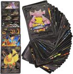 SHINETOY ENTERTAIN KIDS Playing Cards L 55 Pcs Black Foil Card Assorted Cards Tcg Deck Box - V Series Cards Vmax Gx Rare Black Cards And Common-Rare Mystery CardÂ… (55 Pcs Black)