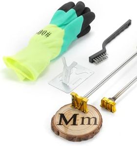 AIMOADO 1" Letter M Branding Irons, Steak Branding Irons Personalized for Hats Wood (Alphabet M and m)