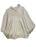 Zeagoo Women's Hoodie Jacket Vintage Hoodie Waffle Sweat Jacket Sweatshirt Casual Tops Jumper, gray, M
