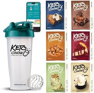 Keto Chow Essentials Kit - Keto Meal Replacement Shake Powder - Nutritionally Complete - Low Carb Shakes - Delicious Easy Meal Substitute - Protein Rich Keto Food You Choose The Fat - Single Meal Samples