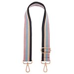 SUPERFINDINGS 1Pc 71cm Purse Strap Replacement 3.8cm Wide Adjustable Canvas Bag Shoulder Strap Rosy Brown Crossbody Bag Strap with Light Gold Alloy Swivel Clasps for Handbags Purse Making