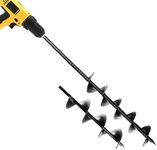 Giantz Auger Drill Bit, 75 x 300/600mm Garden Augers Drills Spiral Earth Planter Post Hole Digger Bulb Plant Power Tool Accessories Flower Gardening Tools for Planting, High Duty Solid Steel Black