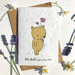 Eco-Friendly Biodegradable Seed Paper plantable Mothers Day Card Traditional Mothers Day Best MOM (Single Card)