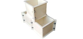 PVC Cube Mold for Concrete Sampling 15CMX15CMX15CM Pack of 3