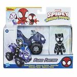 SPIDEY AND HIS AMAZING FRIENDS Hasbro Marvel Black Panther Action Figure And Panther Patroller Vehicle, For Kids Ages 3 And Up, Multicolor, F19435X2