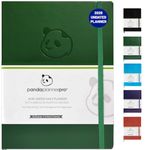 Panda Planner Pro - Best Daily Planner for Happiness & Productivity - 8.5 x 11" Softcover - Undated Day - Guaranteed to Get You Organized - Gratitude & Goals 6 Month Journal (Dark Green)