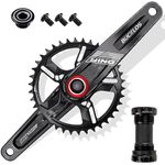 BUCKLOS 170/175mm Mountain Bike Crankset - CNC MTB Hollowtech Direct Mount Single Speed Cranksets, Bicycle Crank Set with 32/34/36/38T Narrow Wide Tooth Chainring for 9/10/11/12 Speeds