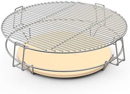 onlyfire Barbecue Cooking Grate System Grilling Accessory for Weber 22" Kettle Grill and Other Similar Size Kettle Grills