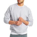 Hanes Men's EcoSmart Fleece Sweatshirt, Cotton-Blend Pullover, Crewneck Sweatshirt for Men (1 or 2 Pack), Light Steel 1 Pack, X-Large