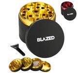 Blazed Large Aluminium Herb Grinder (Ginger Gold)