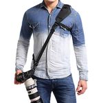 waka Camera Neck Strap with Quick Release, Safety Tether and Underarm Strap, Adjustable Camera Shoulder Sling Strap for Nikon Canon Sony Fuji DSLR Camera,Black