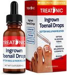 Treatonic Ingrown Toenail Treatment - Ingrown Toenail Pain Reliever and Softener Kit for Easy Trimming with Silicone Gel Toe Caps