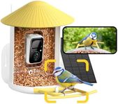 Birdfy -Smart Bird Feeder Camera, Auto Record and Save Bird Videos & Push Motion Notification, Clear Night Vision, Wireless Bird Box Camera, Camera Bird Feeders with App, Yellow