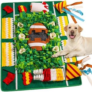 MEWOOFUN Dog Snuffle Mat for Large Breed, 100x70cm Football-Themed Large Dog Snuffle Mat Dog Sniff Mat for Boredom -Difficult Sniff Mat for Dogs/Cats Slow Eating, Foraging and Smell Training