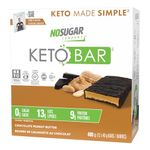 No Sugar Keto Bar Snack - Low Carb No Sugar Keto Snack Food with Keto Friendly Macros, 3g Net Carb, 9g Plant Based Protein, 13g Healthy Fat, Sugar Free (0g) (Peanut Butter, 480g)