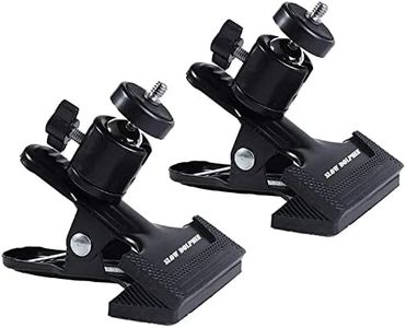 Slow Dolphin Tripod Clip Clamp Mount Flash Reflector Holder for Studio Backdrop Camera HTC Vive/Vive Pro with 360 Swivel Tripod Mini Ball Head Standard 1/4" Screw,SLR, Digital SLR, Video Came(2PACK)