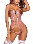 Avidlove Hot Pink lingerie lace ted