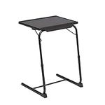 Table Adjustable Folding Portable Table, Lounge, Bedroom Furniture, Living, Tv, Multi Function Office Picnic Garden (Black Without Cup Holder)