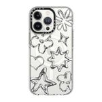 CASETiFY Clear iPhone 13 Pro Case [Not Yellowing / 6.6ft Drop Protection/Compatible with Magsafe] - Chrome Doodles - Clear