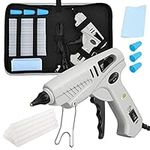 Magicfly 60/100W Full Size Hot Glue Gun with 15 Pcs Hot Glue Sticks (0.43” x 5.9”), High Temp Dual Power Hot Melt Glue Gun with Case, Professional Hot Glue Gun Kit for School DIY Projects, Arts & Craft, Home Quick Repairs, Grey