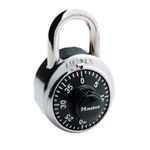 Master Lock 1500D Dial Combination Lock, 1-7/8-inch, Black