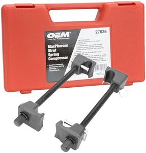 OEMTOOLS 27036 10.75 Inch MacPherson Strut Spring Compressor, Set of 2 Universal Spring Compressor Tool Automotive, 9.75 Inch Maximum Safe Opening, Carrying Case Included